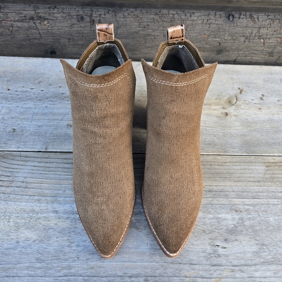 Dolce Vita Sirano Western Boho Suede Block Heel Bootie 9.5M - Picture 7 of 15